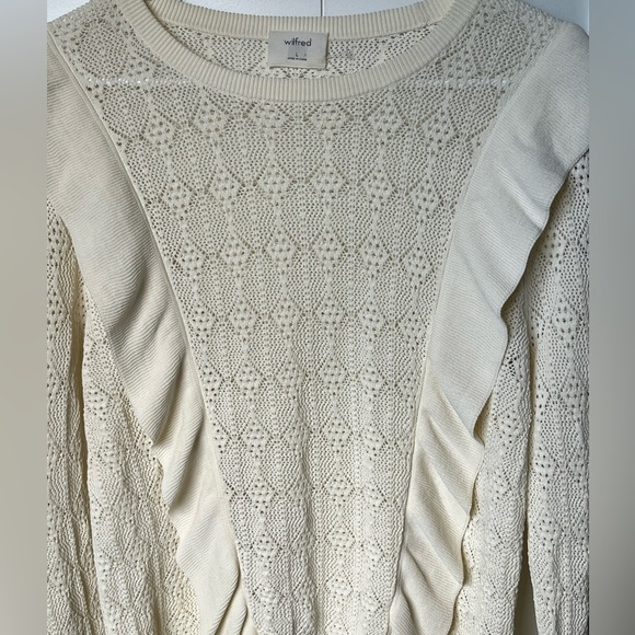 Aritzia Wilfred Women's Cream Knit Sweater size large - Picture 3 of 8